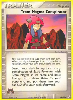 Team Magma Conspirator 82/95, carta de Pokémon de Team Magma vs Team Aqua