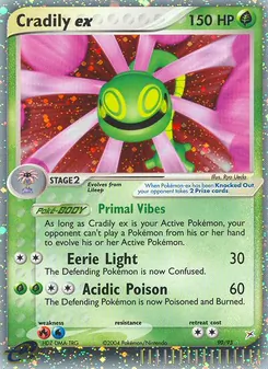 Cradily ex 90/95, carta de Pokémon de Team Magma vs Team Aqua