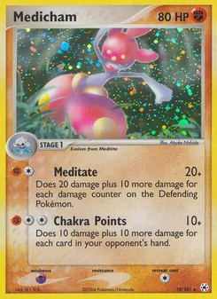 Medicham 10/101, carta de Pokémon de Hidden Legends