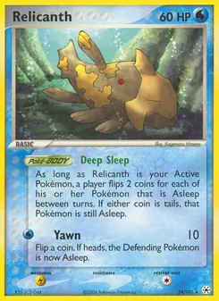 Relicanth 24/101, carta de Pokémon de Hidden Legends