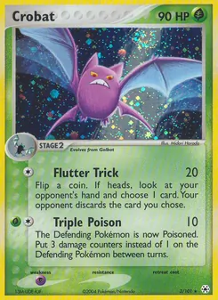 Crobat 3/101, carta de Pokémon de Hidden Legends