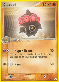 Claydol 31/101, carta de Pokémon de Hidden Legends