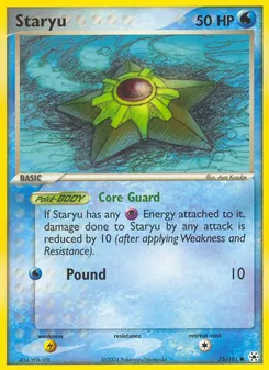 Staryu 75/101, carta de Pokémon de Hidden Legends