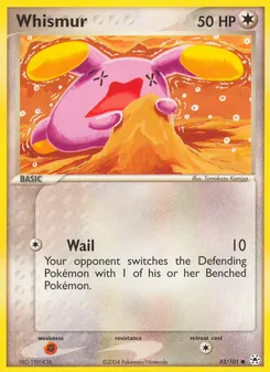 Whismur 82/101, carta de Pokémon de Hidden Legends
