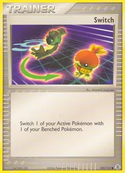 Switch 102/112, carta de Pokémon de FireRed & LeafGreen