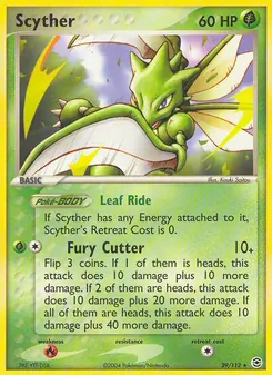 Scyther 29/112, carta de Pokémon de FireRed & LeafGreen