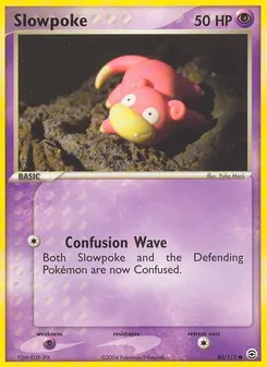 Slowpoke 80/112, carta de Pokémon de FireRed & LeafGreen