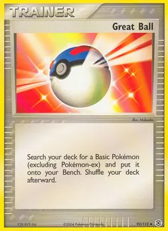 Great Ball 92/112, carta de Pokémon de FireRed & LeafGreen