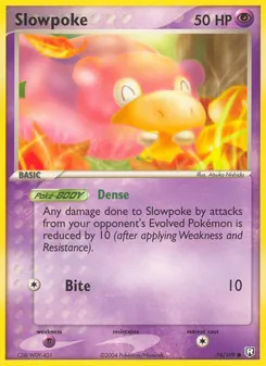 Slowpoke 76/109, carta de Pokémon de Team Rocket Returns