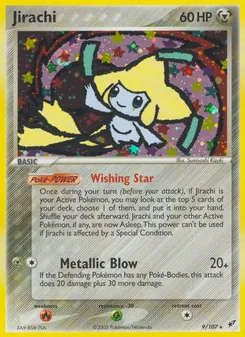 Jirachi 9/107, carta de Pokémon de Deoxys