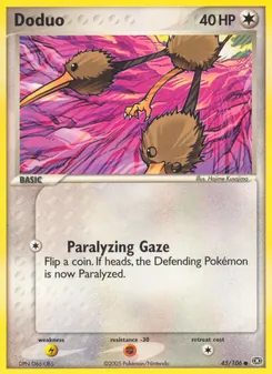Doduo 45/106, carta de Pokémon de Emerald