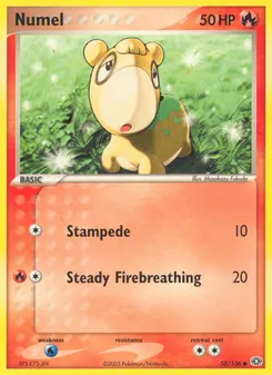 Numel 58/106, carta de Pokémon de Emerald