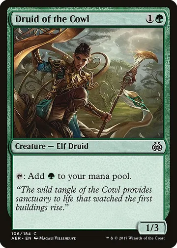 Druid of the Cowl 106, carta de Magic: The Gathering de Aether Revolt