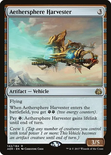 Aethersphere Harvester 142, carta de Magic: The Gathering de Aether Revolt