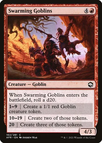 Swarming Goblins 162, carta de Magic: The Gathering de Adventures in the Forgotten Realms
