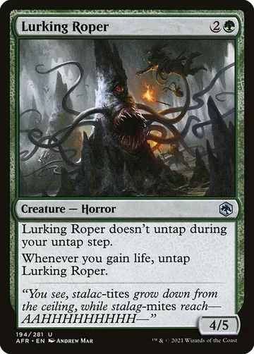 Lurking Roper 194, carta de Magic: The Gathering de Adventures in the Forgotten Realms