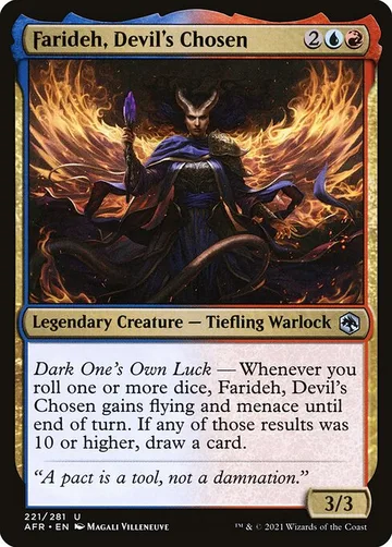 Farideh, Devil's Chosen 221, carta de Magic: The Gathering de Adventures in the Forgotten Realms