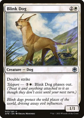 Blink Dog 3, carta de Magic: The Gathering de Adventures in the Forgotten Realms