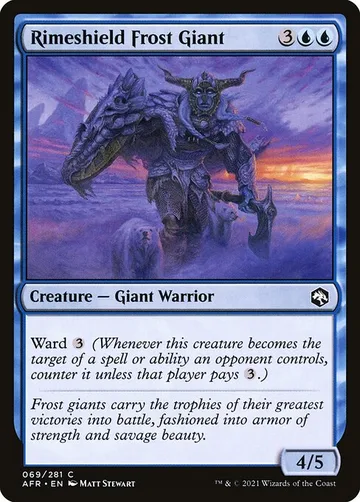 Rimeshield Frost Giant 69, carta de Magic: The Gathering de Adventures in the Forgotten Realms