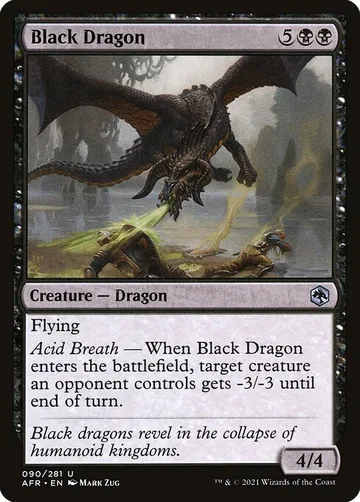 Black Dragon 90, carta de Magic: The Gathering de Adventures in the Forgotten Realms