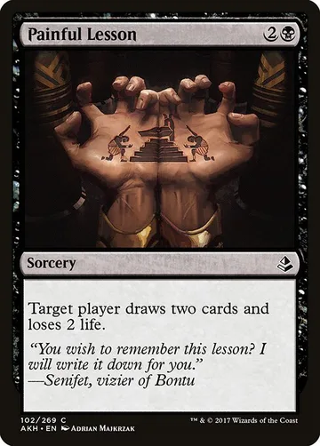 Painful Lesson 102, carta de Magic: The Gathering de Amonkhet