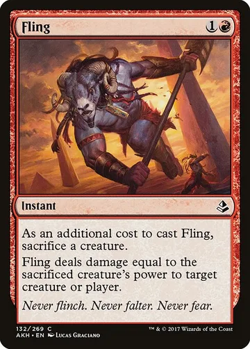 Fling 132, carta de Magic: The Gathering de Amonkhet