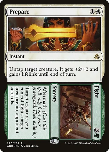 Prepare // Fight 220, carta de Magic: The Gathering de Amonkhet