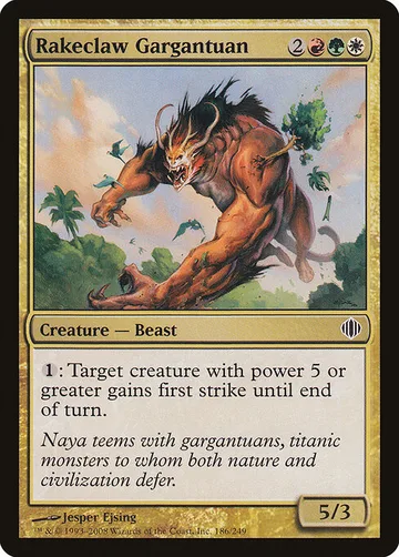 Rakeclaw Gargantuan 186, carta de Magic: The Gathering de Shards of Alara