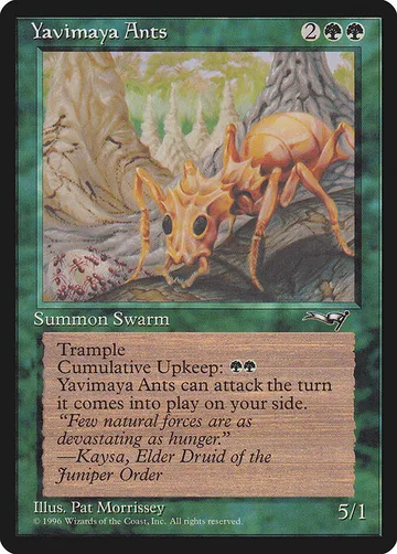 Yavimaya Ants 105, carta de Magic: The Gathering de Alliances