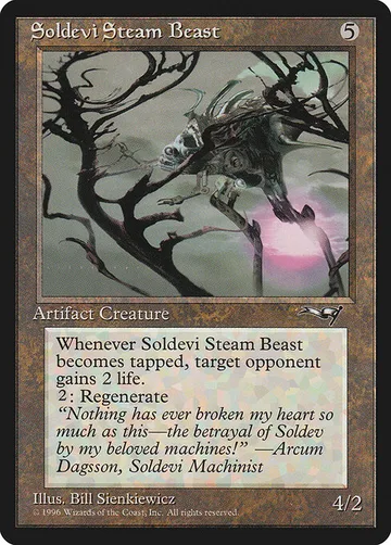 Soldevi Steam Beast 133b, carta de Magic: The Gathering de Alliances