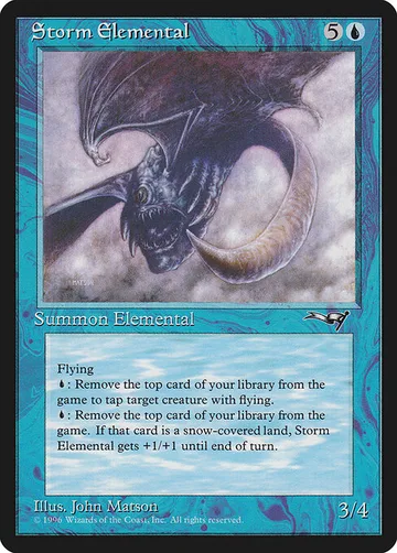 Storm Elemental 37, carta de Magic: The Gathering de Alliances