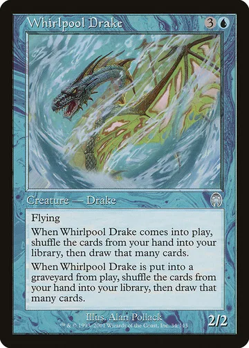 Whirlpool Drake 34, carta de Magic: The Gathering de Apocalypse