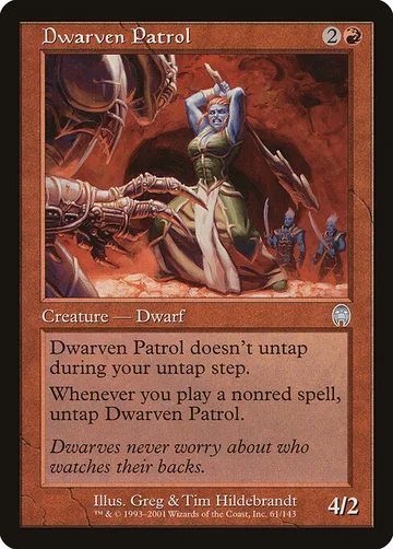 Dwarven Patrol 61, carta de Magic: The Gathering de Apocalypse