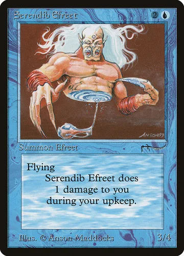 Serendib Efreet 20, carta de Magic: The Gathering de Arabian Nights