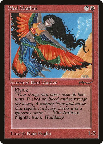 Bird Maiden 37†, carta de Magic: The Gathering de Arabian Nights