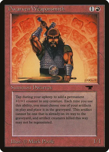 Dwarven Weaponsmith 25, carta de Magic: The Gathering de Antiquities
