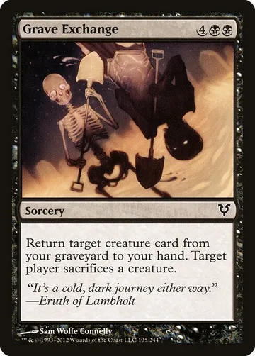 Grave Exchange 105, carta de Magic: The Gathering de Avacyn Restored