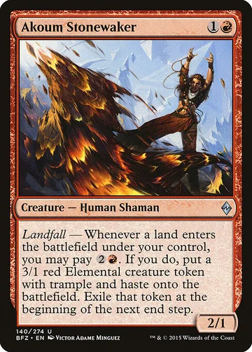 Akoum Stonewaker 140, carta de Magic: The Gathering de Battle for Zendikar