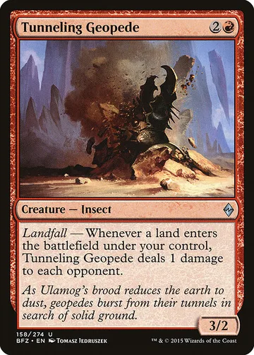 Tunneling Geopede 158, carta de Magic: The Gathering de Battle for Zendikar