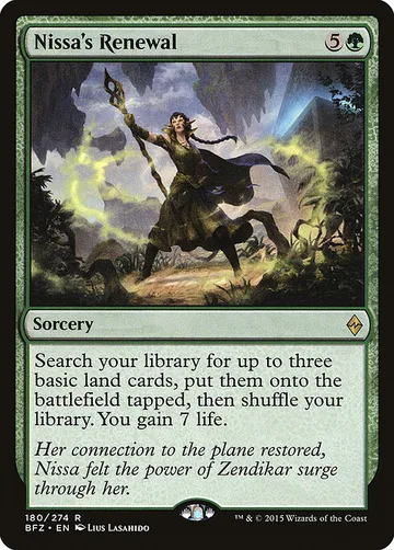 Nissa's Renewal 180, carta de Magic: The Gathering de Battle for Zendikar