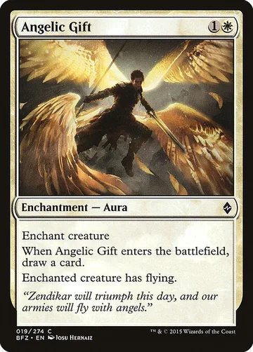 Angelic Gift 19, carta de Magic: The Gathering de Battle for Zendikar