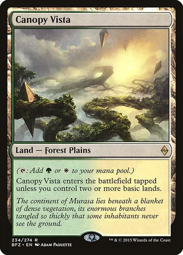 Canopy Vista 234, carta de Magic: The Gathering de Battle for Zendikar