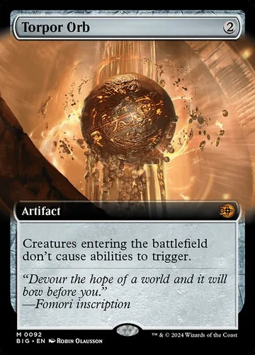 Torpor Orb 92, carta de Magic: The Gathering de The Big Score