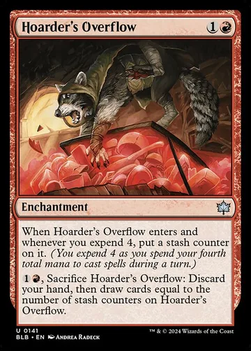 Hoarder's Overflow 141, carta de Magic: The Gathering de Bloomburrow