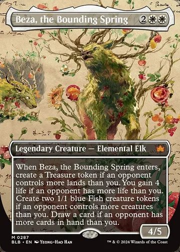 Beza, the Bounding Spring 287, carta de Magic: The Gathering de Bloomburrow