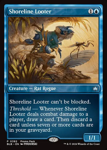 Shoreline Looter 382, carta de Magic: The Gathering de Bloomburrow