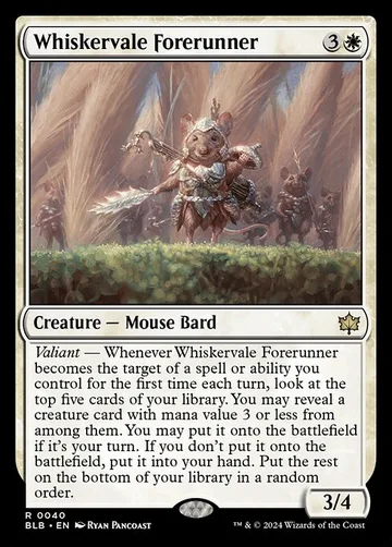 Whiskervale Forerunner 40, carta de Magic: The Gathering de Bloomburrow