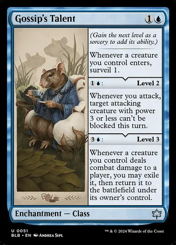 Gossip's Talent 51, carta de Magic: The Gathering de Bloomburrow