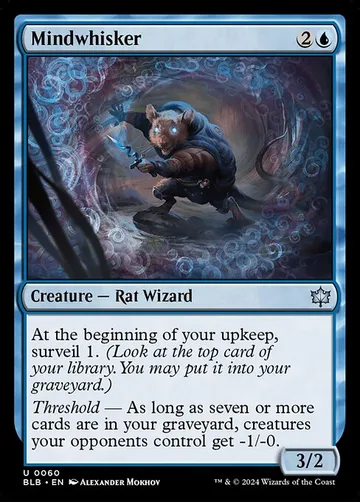 Mindwhisker 60, carta de Magic: The Gathering de Bloomburrow