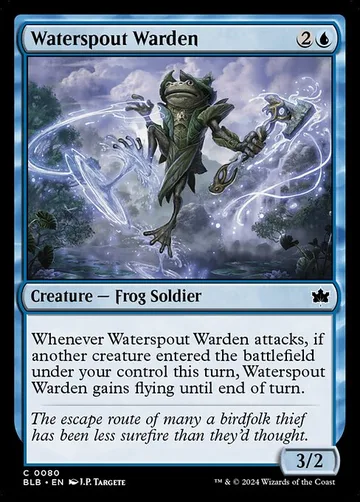 Waterspout Warden 80, carta de Magic: The Gathering de Bloomburrow